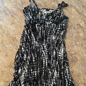 Torrid maxi dress tie dye black and white size 1